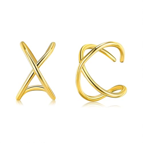 Homxi Ohrringe Hochzeit Gold 750 18K Damen, Hohl Unendlichkeit, Schmuck Frauen Ohrclips Ohrringe Gold von Homxi