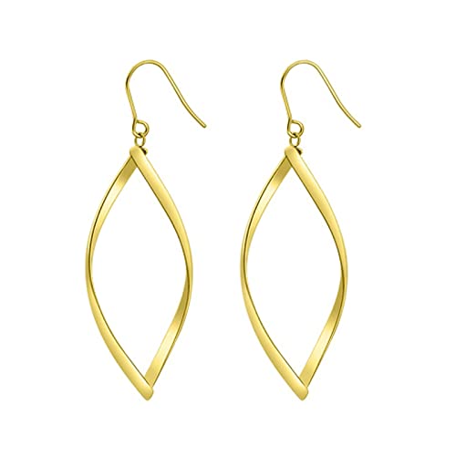 Homxi Ohrstecker Damen Gold,Oval Simple Damen ohrringe Edelstahl von Homxi