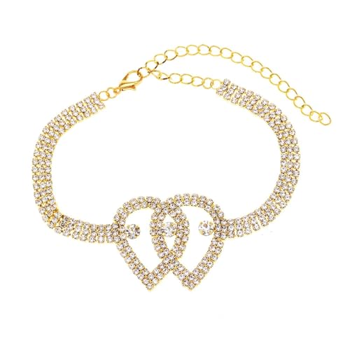 Homxi Strand Fußkette Gold Frauen, Fußkette Frauen Kupfer Wassertropfen mit Zirkonia - 22.3cm + 10cm Verlängerungskette von Homxi