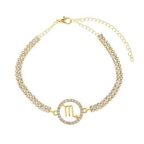 Homxi Strand Fußketten Gold für Damen, Fuß Kette Frauen Legierung Skorpion mit Zirkonia - 22.3cm + 10cm Verlängerungskette von Homxi