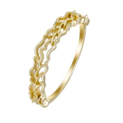 Homxi Verlobungsring Damen Ringe Gold 375, Hohl Geometrie, Damen Hochzeitsringe Ehering Gold Größe 52 (16.6) von Homxi