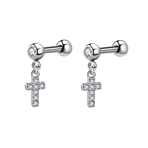 Homxi Weißgold Ohrringe Hochzeit 9 Karat für Damen, Herz mit Moissanit, Schmuck Damen Ohrringe Silber von Homxi