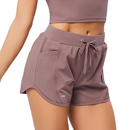 HomyComy Damen Sporthose Kurz Laufhose High Waist Sport Shorts Atmungsaktiv Fitness Kurze Hose Running Yoga Jogging Beiläufige Elastisch Schnelltrocknende Shorts Rosa L von HomyComy