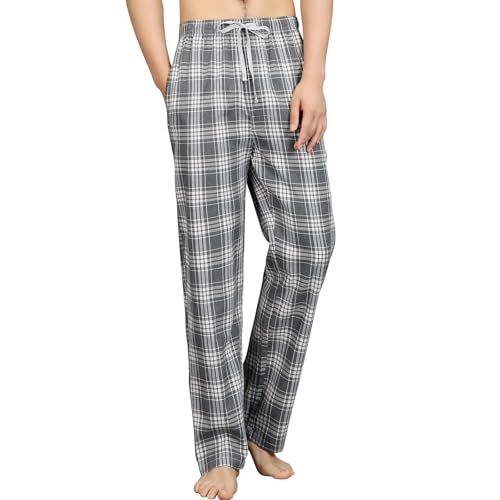HomyComy Herren Schlafanzughose Lang Baumwolle Pyjamahose Nachtwäsche Pyjama mit Elastischer Taille Loungewear für Männer HomyComy Herren Schlafanzughose Lang Baumwolle Pyjamahose Nachtwäsche Pyjama mit Elastischer Taille Loungewear für Männer von HomyComy