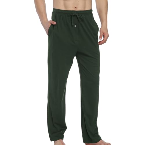 HomyComy Herren Schlafanzughose Lang Baumwolle Pyjamahose Nachtwäsche Pyjama mit Elastischer Taille Loungewear für Männer HomyComy Herren Schlafanzughose Lang Baumwolle Pyjamahose Nachtwäsche Pyjama mit Elastischer Taille Loungewear für Männer von HomyComy