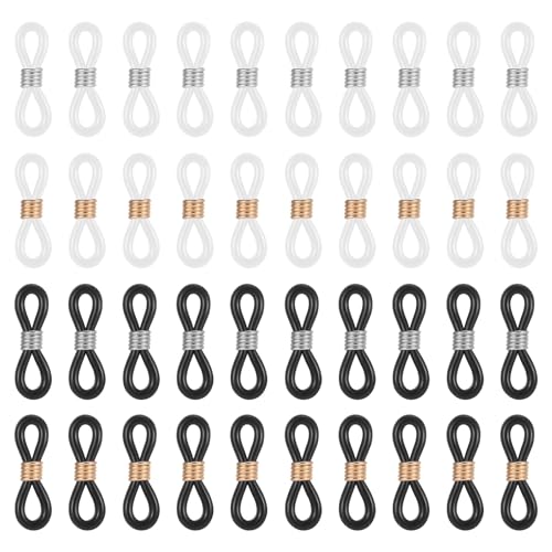 HonGien 40Stück Silikon Brillenketten Enden Halter Brillenkette Enden Anti-Rutsch Brillenkettenenden Silikon Brillenverbinder für Brillenhalter Halskette Kettenriemen HonGien 40Stück Silikon Brillenketten Enden Halter Brillenkette Enden Anti-Rutsch Brillenkettenenden Silikon Brillenverbinder für Brillenhalter Halskette Kettenriemen von HonGien