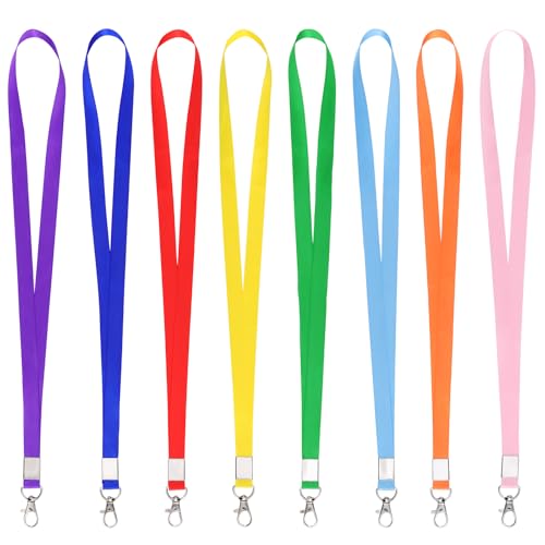 HonGien 8 Stücke Schlüsselbänder Nylon Lanyards Umhängebänder mit Drehbarem Metallclip Bunt Schlüsselband für Büro Ausweis Handy HonGien 8 Stücke Schlüsselbänder Nylon Lanyards Umhängebänder mit Drehbarem Metallclip Bunt Schlüsselband für Büro Ausweis Handy von HonGien