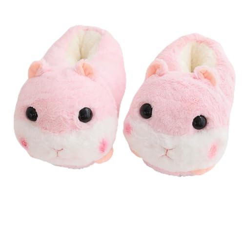 Hondeka Niedliche Tier-Hausschuhe für Damen, flauschige Plüsch-Hausschuhe mit Cartoon-Motiv in Rosa (A, M, Erwachsene, Damen, Einheitsgröße, Alphanumerisch, EU Schuhgrößensystem, M) von Hondeka