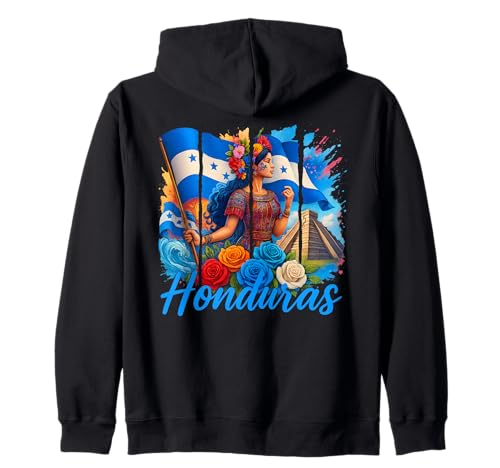 Honduranische Flagge Copan Honduras Reise Familie Urlaub Männer Frauen Kapuzenjacke Honduranische Flagge Copan Honduras Reise Familie Urlaub Männer Frauen Kapuzenjacke von Honduras Independence Day Apparel Men Women Kids