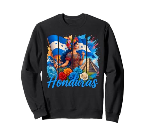 Honduranische Flagge Copan Honduras Reise Familie Urlaub Männer Frauen Sweatshirt Honduranische Flagge Copan Honduras Reise Familie Urlaub Männer Frauen Sweatshirt von Honduras Independence Day Apparel Men Women Kids