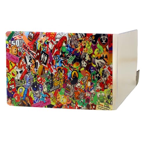 Lustiger Reisebrieftaschen-Organizer, Familie, persönliche Dokumente, Reisepass-Etui, Tasche – 6 Taschen, Urlaubsticket, wasserabweisend, für Herren und Damen, Stickerworld, 22 x 15.8 cm, Modern Lustiger Reisebrieftaschen-Organizer, Familie, persönliche Dokumente, Reisepass-Etui, Tasche – 6 Taschen, Urlaubsticket, wasserabweisend, für Herren und Damen, Stickerworld, 22 x 15.8 cm, Modern von Honeey