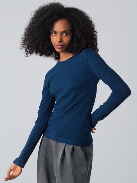 Honest Basics Geripptes Langarm Shirt von Honest Basics