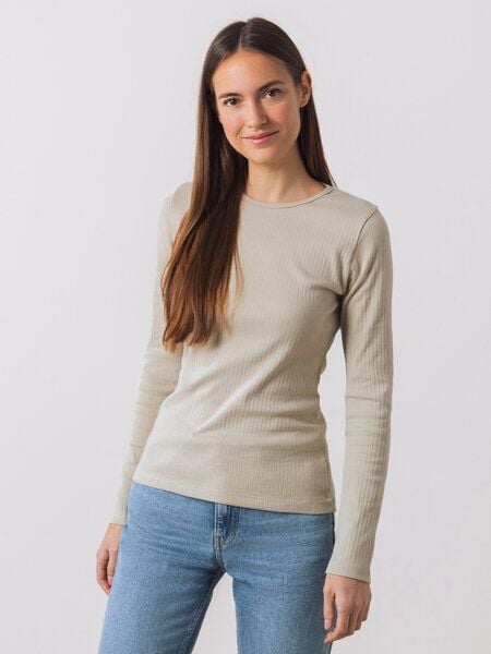 Honest Basics Geripptes Langarm Shirt von Honest Basics