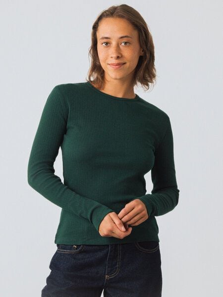 Honest Basics Geripptes Langarm Shirt von Honest Basics