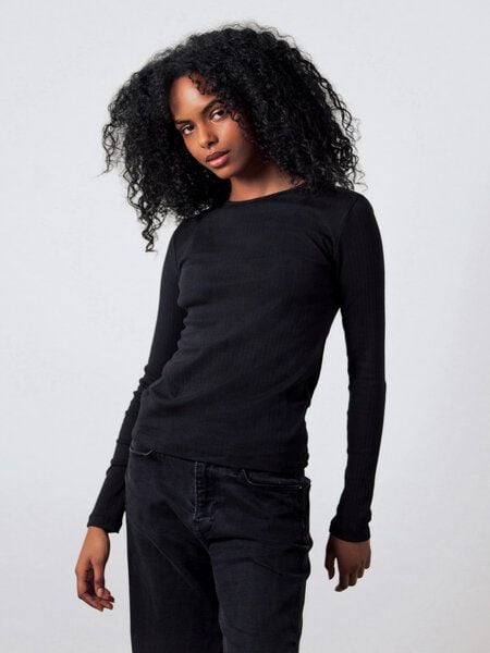 Honest Basics Geripptes Langarm Shirt von Honest Basics
