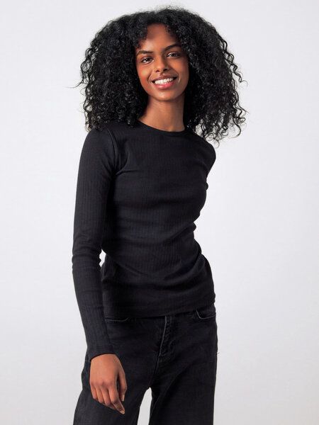Honest Basics Geripptes Langarm Shirt von Honest Basics