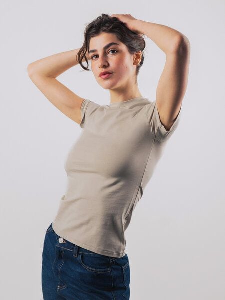 Honest Basics Greige T-Shirt Slim Fit B-Grade Honest Basics Greige T-Shirt Slim Fit B-Grade von Honest Basics