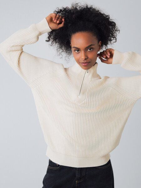 Honest Basics Half-Zip Knit Frauen von Honest Basics