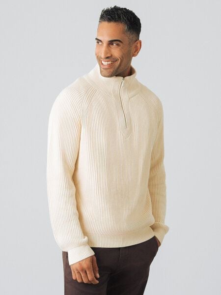 Honest Basics Half-Zip-Strick Männer von Honest Basics