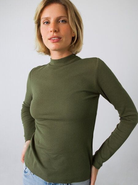 Honest Basics Langarm Shirt mit Stehkragen von Honest Basics