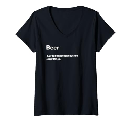 Damen Relatable Funny Dictionary Definition Beer T-Shirt mit V-Ausschnitt von Honest Dictionary