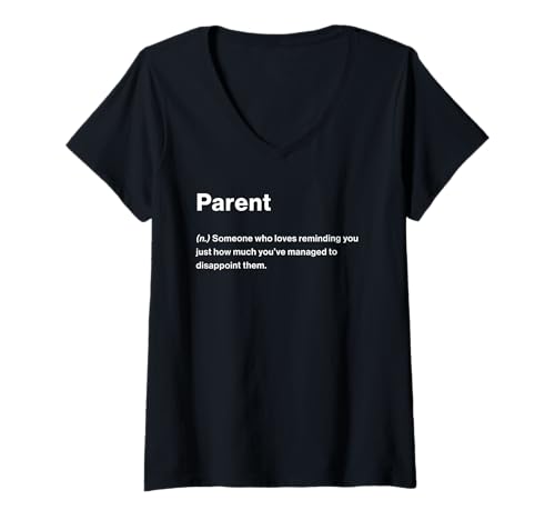 Damen Relatable Funny Dictionary Definition Parent T-Shirt mit V-Ausschnitt von Honest Dictionary