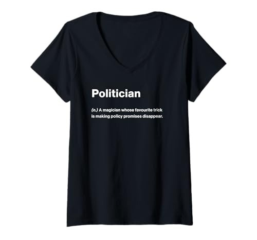 Damen Relatable Funny Dictionary Definition Politician T-Shirt mit V-Ausschnitt von Honest Dictionary