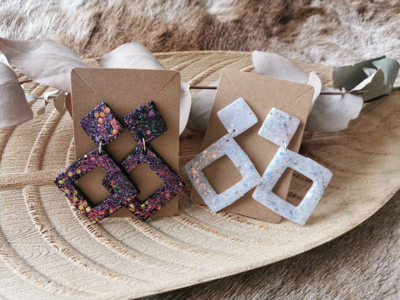 Polymer Clay Ohrringe "Glace" Handgemacht von HonestClayDesign