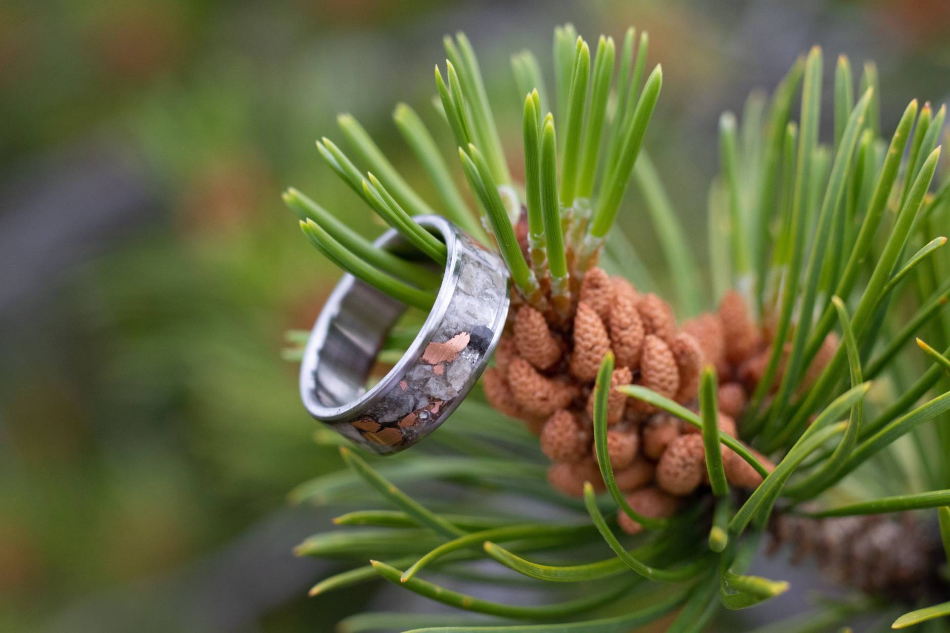 Miyuki Petoskey Ring Mit Keweenaw Kupfer Miyuki Petoskey Ring Mit Keweenaw Kupfer von HonestHandsRingCo