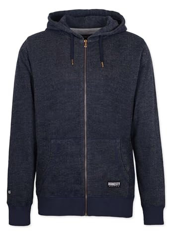 Honesty Rules Herren Kapuzenpullover Denim Zip Hooded Sweat (Navy) von Honesty Rules
