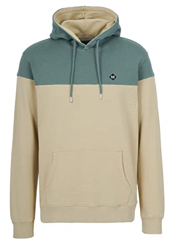 Honesty Rules Herren Kapuzenpullover Parted aus Bio-Baumwolle, sage-beige, Gr. S von Honesty Rules