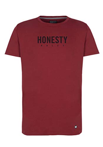 Honesty Rules Herren Kurzarm Logo T-Shirt (Brick-red) von Honesty Rules