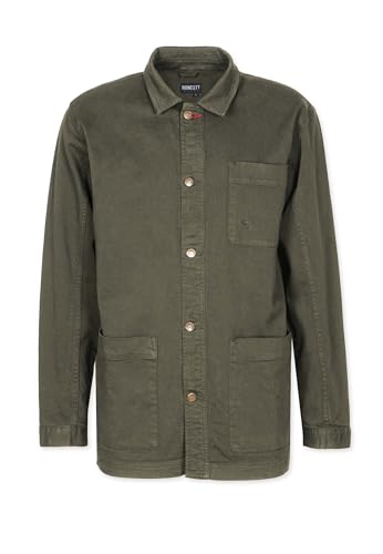 Honesty Rules Herren Langarm Jacke Worker aus Bio-Baumwolle, olive, Gr. XXL von Honesty Rules