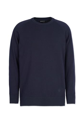 Honesty Rules Herren Strickpullover Basic aus Bio-Baumwolle, Runhalsausschnitt, Langarm, Navy, Gr. XL von Honesty Rules