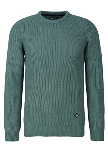 Honesty Rules Herren Strickpullover Grid Rundhals Langarm aus Bio-Baumwolle, sage, Gr. XS von Honesty Rules