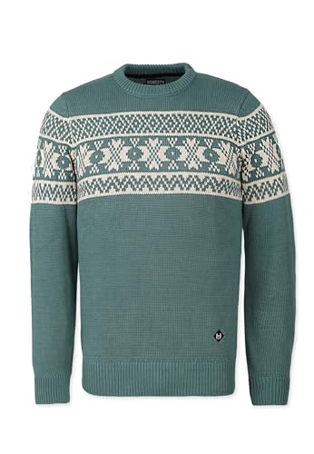 Honesty Rules Herren Strickpullover Norweger aus Bio-Baumwolle, Runhalsausschnitt, Langarm, sage, Gr. S von Honesty Rules
