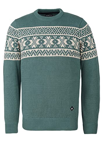 Honesty Rules Herren Strickpullover Norweger aus Bio-Baumwolle, Runhalsausschnitt, Langarm, sage, Gr. XL von Honesty Rules