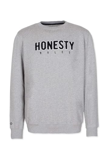 Honesty Rules Herren Sweatshirt Logo Embro Sweat (Grey-Mel) von Honesty Rules