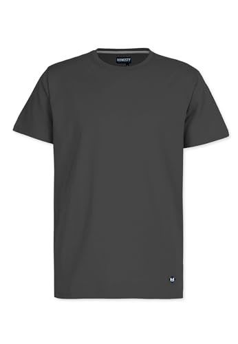 Honesty Rules Unisex Kurzarm T-Shirt Basic aus Bio-Baumwolle, Dark-Grey, Gr. L von Honesty Rules
