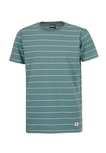 Honesty Rules Unisex Kurzarm T-Shirt Pin Striped aus Bio-Baumwolle, sage, Gr. XXL von Honesty Rules