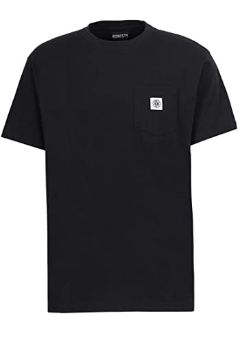 Honesty Rules Unisex Kurzarm T-Shirt Pocket aus Bio-Baumwolle, Black, Gr. XL von Honesty Rules