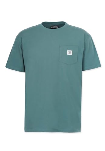 Honesty Rules Unisex Kurzarm T-Shirt Pocket aus Bio-Baumwolle, sage, Gr. M von Honesty Rules