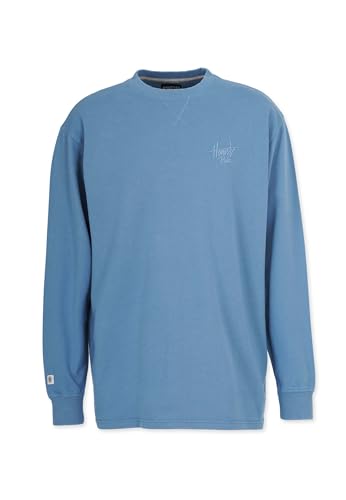 Honesty Rules Unisex Langarmshirt French Terry Signature aus Bio-Baumwolle, Aegean-Blue, Gr. XS von Honesty Rules