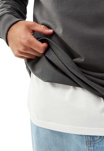 Honesty Rules Unisex Langarmshirt French Terry Signature aus Bio-Baumwolle, Dark-Grey, Gr. XL von Honesty Rules