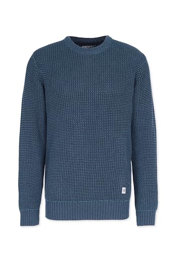 Honesty Rules Unisex Strickpullover Cross Rundhalsausschnitt Langarm aus Bio-Baumwolle, Dark-Petrol, Gr. L von Honesty Rules