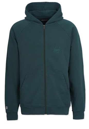 Honesty Rules Unisex Sweatjacke Loose Fit Raglan aus Bio-Baumwolle, racing-green, Gr. L von Honesty Rules