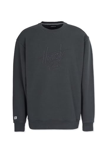 Honesty Rules Unisex Sweatshirt Signature aus Bio-Baumwolle, Dark-Grey, Gr. L von Honesty Rules