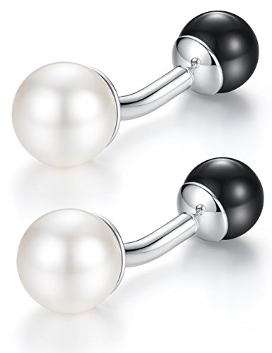 HONEY BEAR Herren Damen Nachahmung Perle Pearl Manschettenknöpfe Hochzeit Cufflinks 1 Paar,MEHRWEG HONEY BEAR Herren Damen Nachahmung Perle Pearl Manschettenknöpfe Hochzeit Cufflinks 1 Paar,MEHRWEG von HONEY BEAR