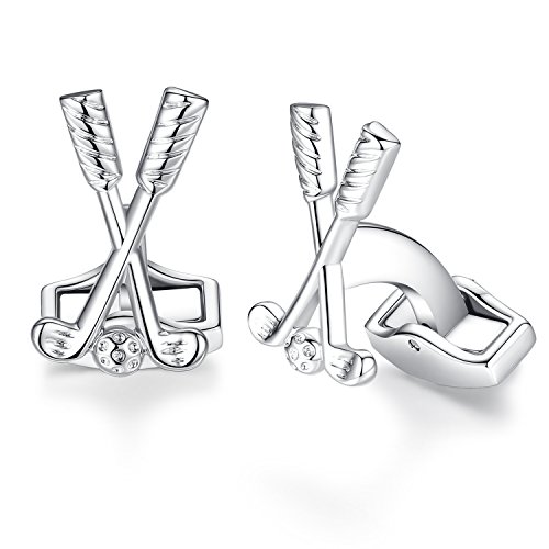 HONEY BEAR Herren Golf Clubs und Ball Manschettenknöpfe Sport Cufflinks Edelstahl Manschettenknopf, Silber,MEHRWEG HONEY BEAR Herren Golf Clubs und Ball Manschettenknöpfe Sport Cufflinks Edelstahl Manschettenknopf, Silber,MEHRWEG von HONEY BEAR