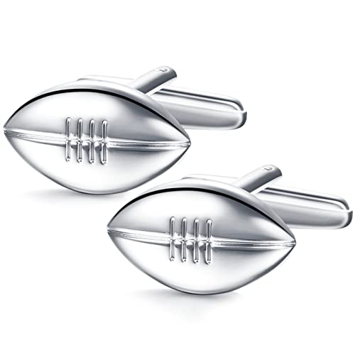 HONEY BEAR Herren Manschettenknöpfe Cufflink Rugby Edelstahl 1 Paar,MEHRWEG von HONEY BEAR